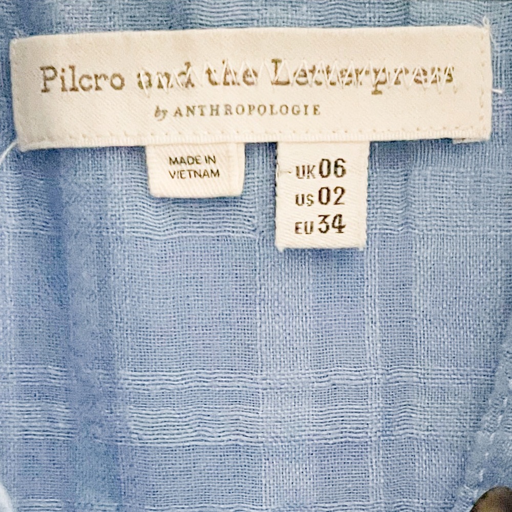 Anthropologie Pilcro And The Letterpress Textured Linen Button Down - Picture 5 of 12